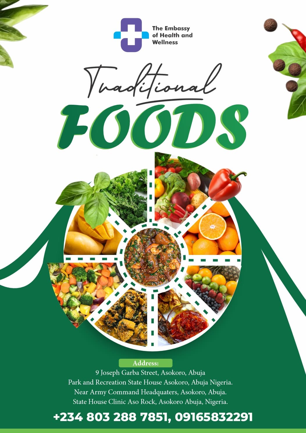 Educational poster on traditional foods and their health benefits